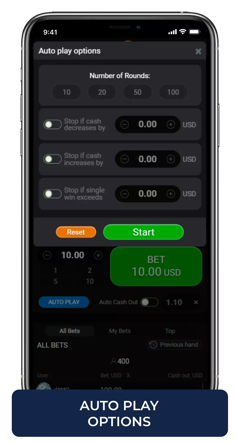 auto play options aviator
